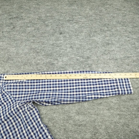 UNTUCKit Shirt Mens Extra Large Blue Plaid Slim Fit Button Up Long Sleeve Casual - Picture 6 of 10